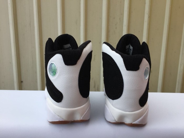[plus-size shoes] Air @j13 Retro Black White Gum GS Unisex Black and White Mid-top Basketball Shoes 29323942