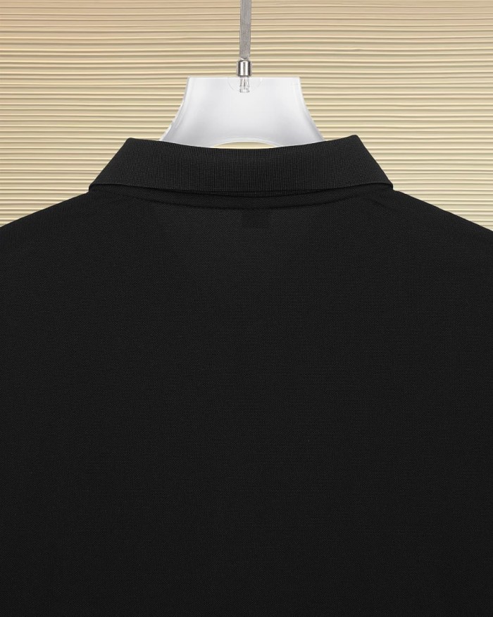 Tiny Black Medusa Head & Letter Embroidery Men's Polo Shirt 5 colors 29119743