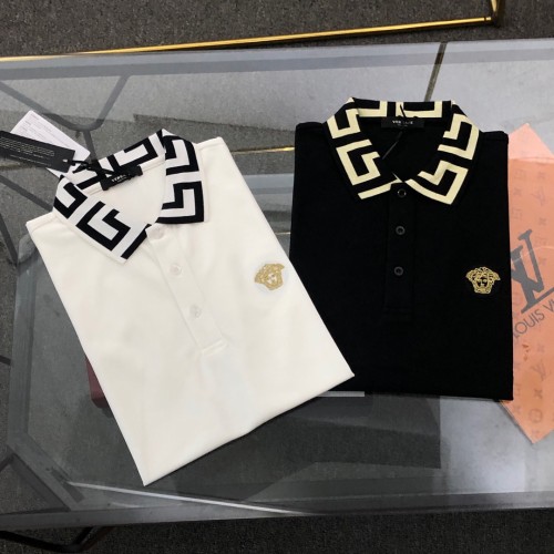 Luxury Slim Fit Greca Jacquard Collar Medusa Embroidered Polo Shirt 2 colors 29119334