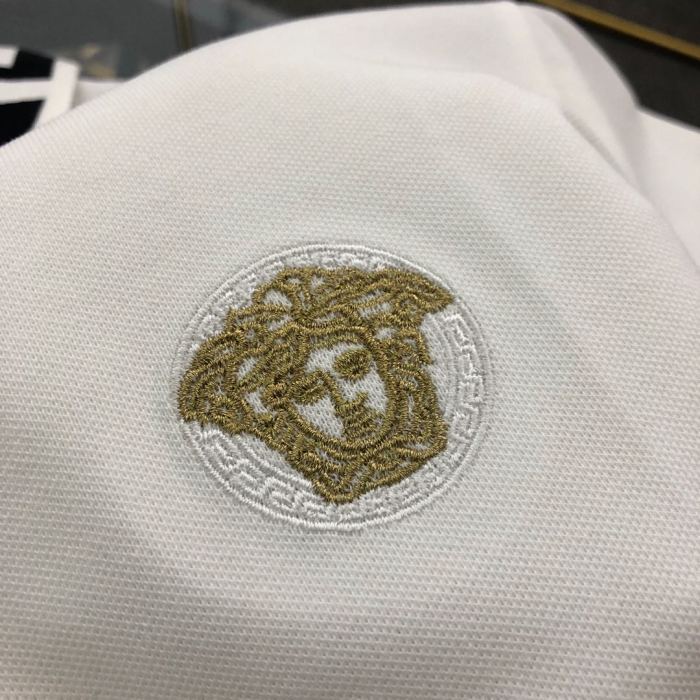 Luxury Slim Fit Greca Jacquard Collar Medusa Embroidered Polo Shirt 2 colors 29119334