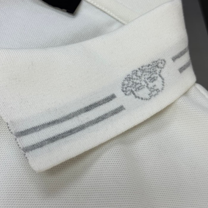 Double Line Collar Chest Badge Embroidery Polo Shirt 4 colors 2932423