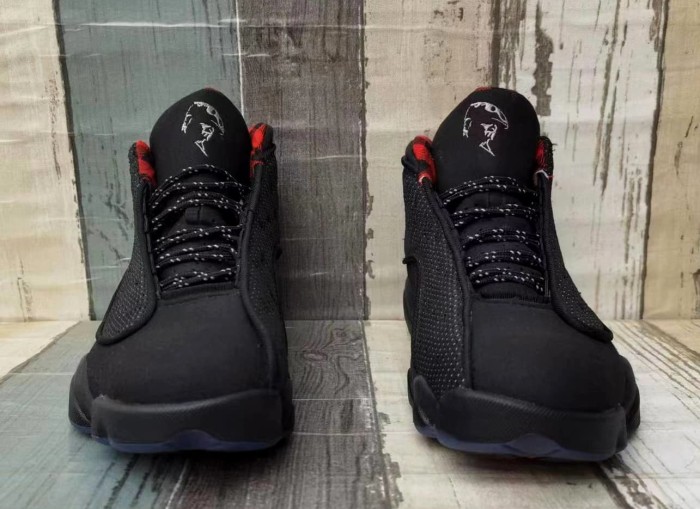 [plus-size shoes] Air @j13 Retro Black Red Blue Edition Breathable Dot Mesh Upper Vintage Basketball Shoes 29324197