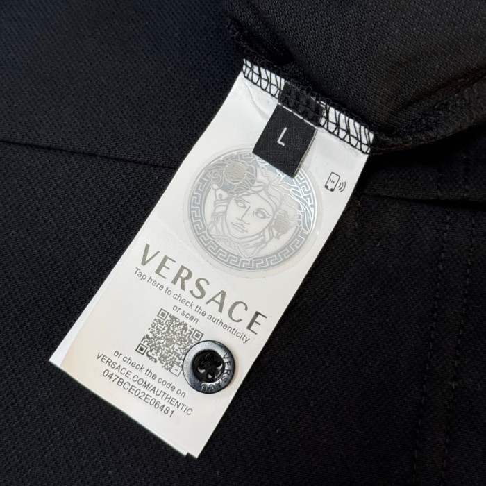 Double Line Collar Chest Badge Embroidery Polo Shirt 4 colors 2932423