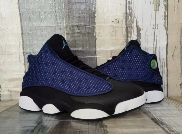 [plus-size shoes] Air @j13 Brave Blue 3M Retro Navy Blue Mesh Upper Shock Absorbing Basketball Shoes 29323931