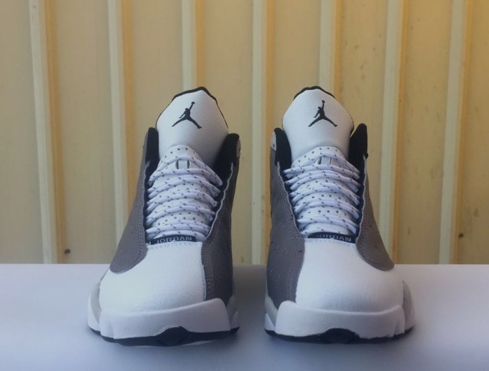 [plus-size shoes] Air @j13 Retro Atmosphere Grey Leather OG Version Men's Original Grey High-Top Vintage Basketball Shoes 29323959