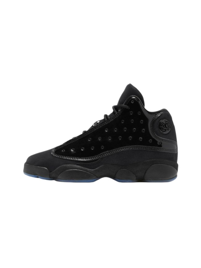 [plus-size shoes] Air @j13 Cap and Gown Black Cat Patent Leather Black GS Cushioned Support High-Top Basketball Shoes 29324249