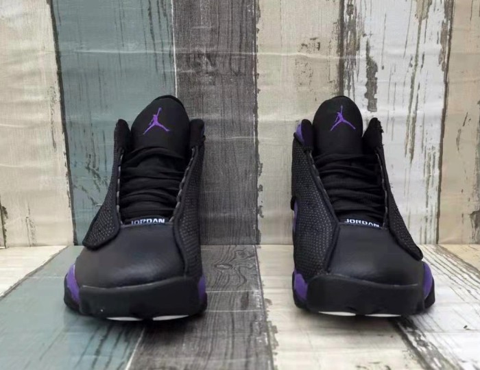 [plus-size shoes] Air @j13 Retro OG Classic Black Court Purple Shock Absorbing Basketball Shoes 29323965