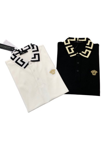 Luxury Slim Fit Greca Jacquard Collar Medusa Embroidered Polo Shirt 2 colors 29119334