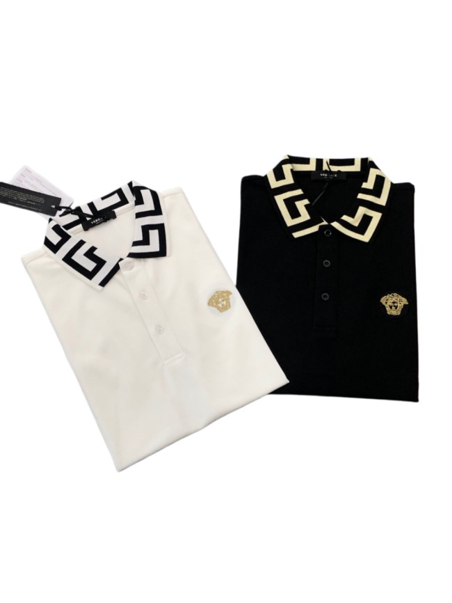 Luxury Slim Fit Greca Jacquard Collar Medusa Embroidered Polo Shirt 2 colors 29119334
