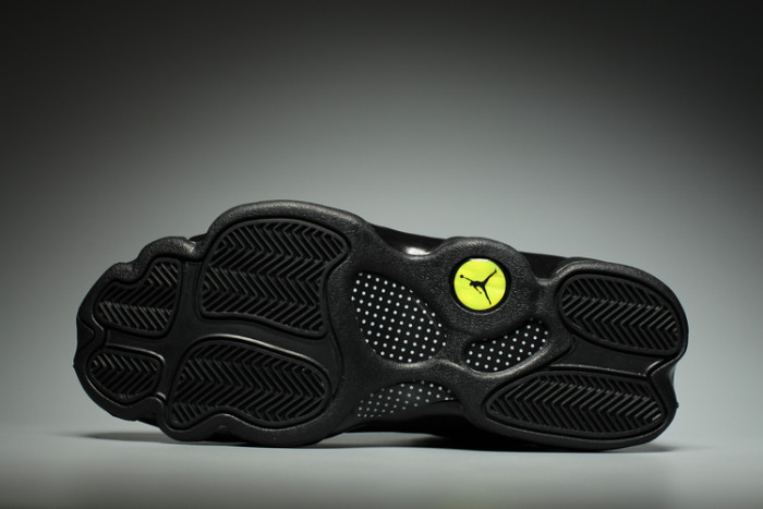 [plus-size shoes] Air @j13 Retro 3M Black Cat Black Unisex GS Mid-Top Basketball Shoes 29324253