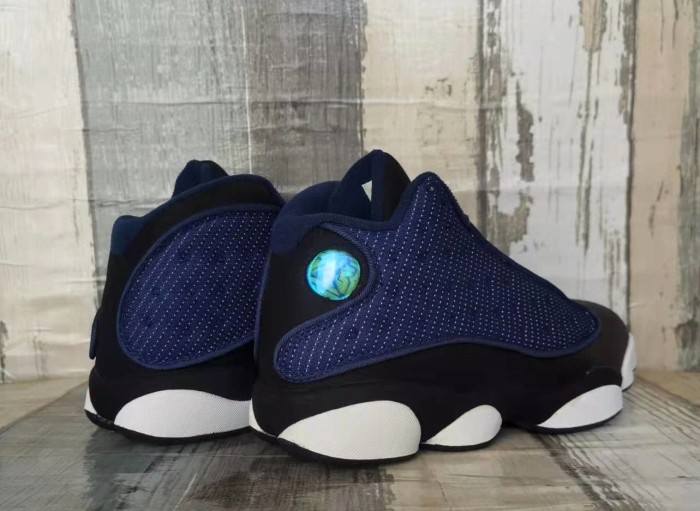 [plus-size shoes] Air @j13 Brave Blue 3M Retro Navy Blue Mesh Upper Shock Absorbing Basketball Shoes 29323931