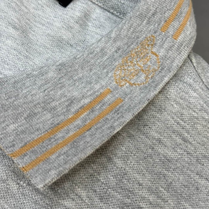 Double Line Collar Chest Badge Embroidery Polo Shirt 4 colors 2932423