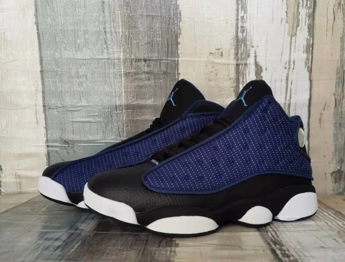 [plus-size shoes] Air @j13 Brave Blue 3M Retro Navy Blue Mesh Upper Shock Absorbing Basketball Shoes 29323931