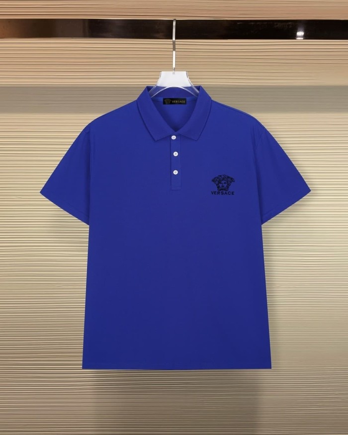 Tiny Black Medusa Head & Letter Embroidery Men's Polo Shirt 5 colors 29119743