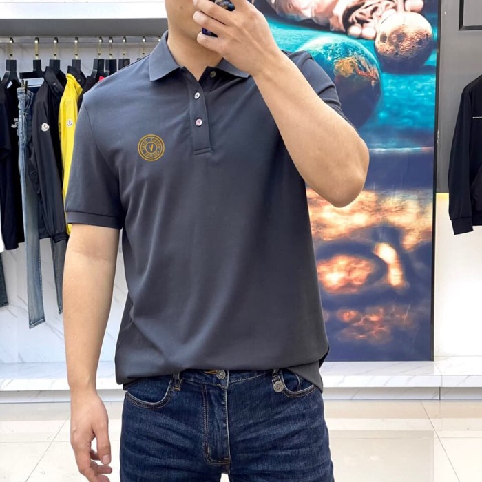 Bespoke Minimalist Chest Logo Print Polo Shirt 2 colors 2932424