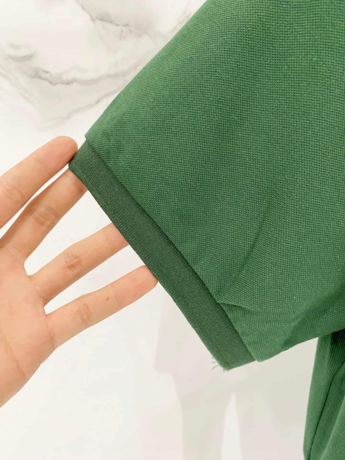 Contrast Collar Chest Logo Letter Embroidery Polo Shirt 4 colors 2932422