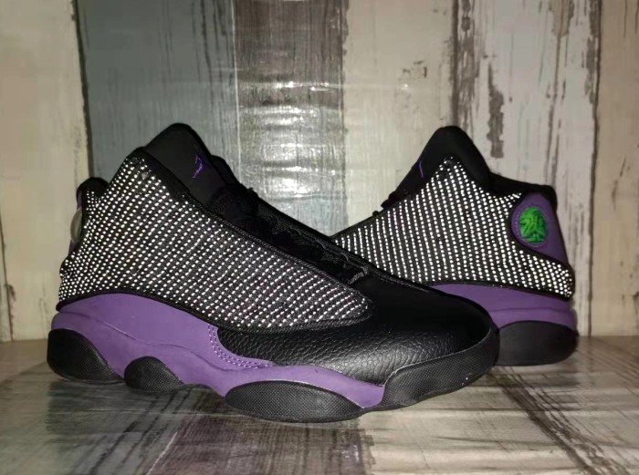 [plus-size shoes] Air @j13 Retro OG Classic Black Court Purple Shock Absorbing Basketball Shoes 29323965