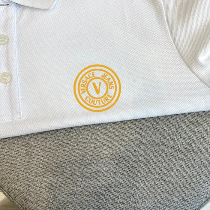 Bespoke Minimalist Chest Logo Print Polo Shirt 2 colors 2932424
