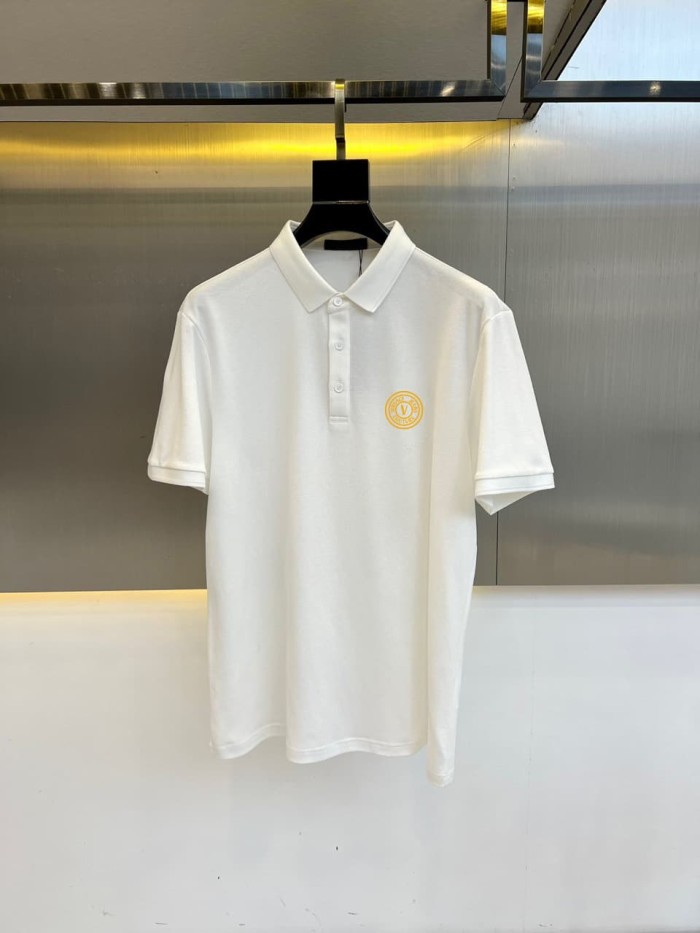 Bespoke Minimalist Chest Logo Print Polo Shirt 2 colors 2932424
