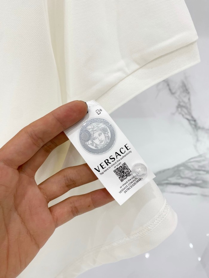 Contrast Collar Chest Logo Letter Embroidery Polo Shirt 4 colors 2932422