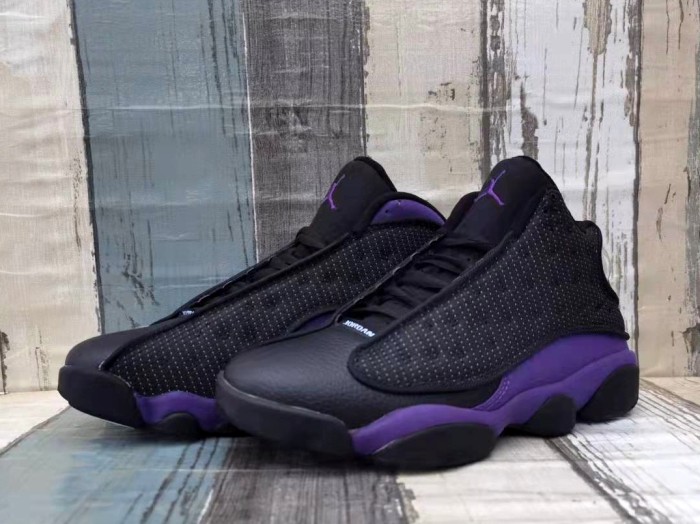 [plus-size shoes] Air @j13 Retro OG Classic Black Court Purple Shock Absorbing Basketball Shoes 29323965
