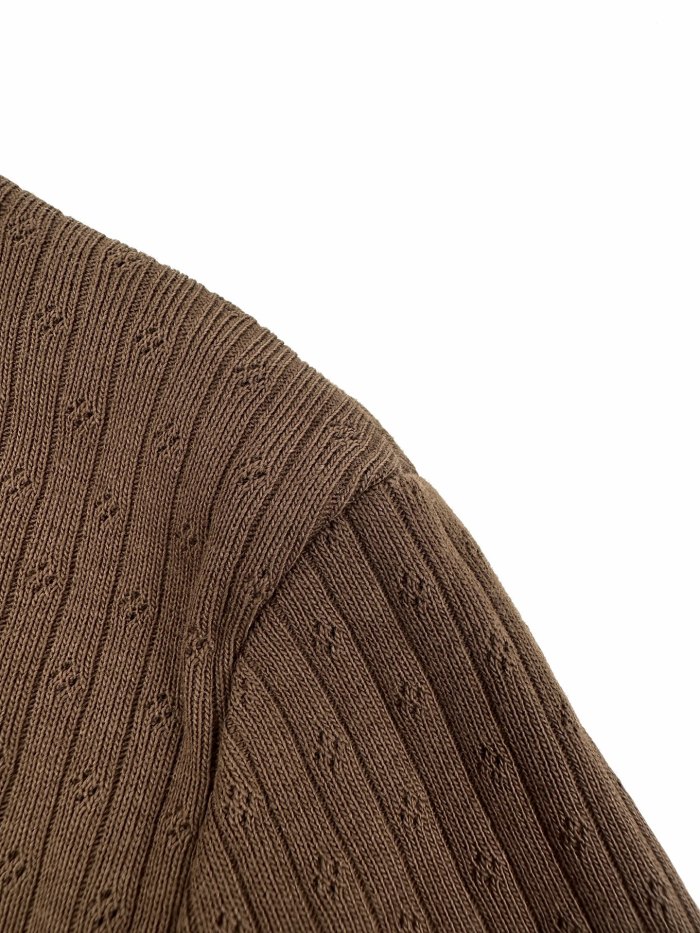 1:1 quality version Miu Woven Label Vertical Eyelet Jacquard Cuff Hem Lace Fringe Slim T-shirt 3 colors 29330298