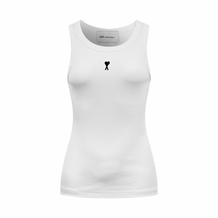 1:1 quality version Chest Heart A Letter Embroidery Fitted Waist Sleeveless Base Camisole Tank Top 3 colors 29330323