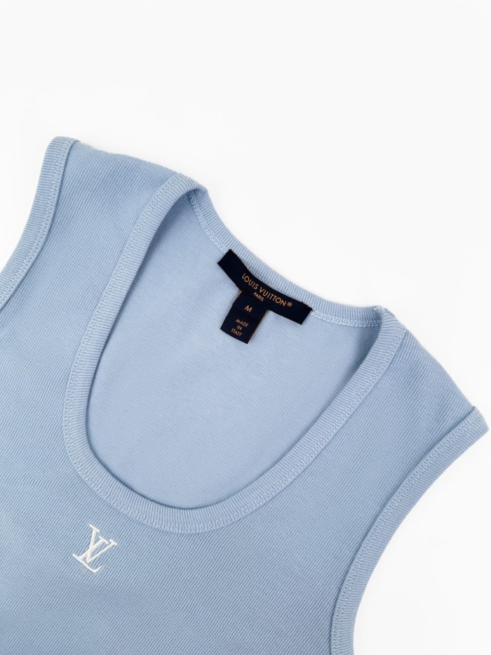 1:1 quality version Embossed Embroidery Logo Slim Waist Inner Outer Wear Basic Tank Top 3 colors 29329425