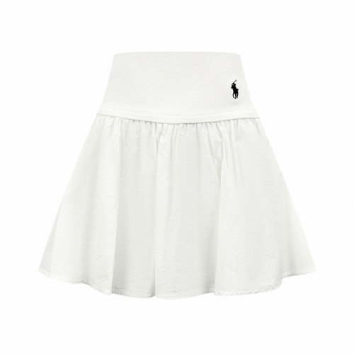 1:1 quality versionPony Rider Embroidery Even Gathered Flare Anti Exposure Lining Short A Line Puffy Mini Skirt 2 colors 29329399