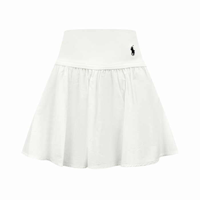 1:1 quality versionPony Rider Embroidery Even Gathered Flare Anti Exposure Lining Short A Line Puffy Mini Skirt 2 colors 29329399