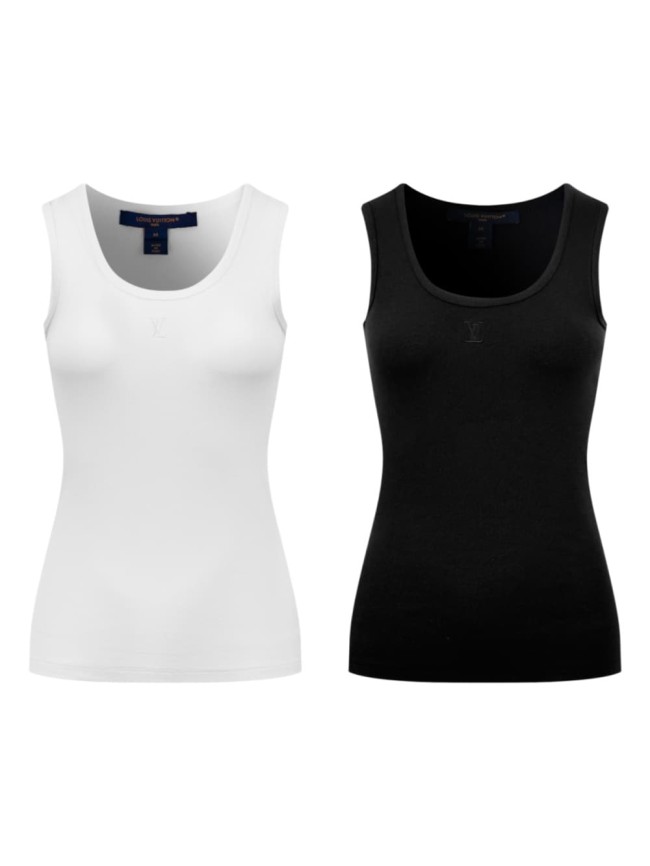1:1 quality version Embossed Embroidery Logo Slim Waist Inner Outer Wear Basic Tank Top 3 colors 29329425