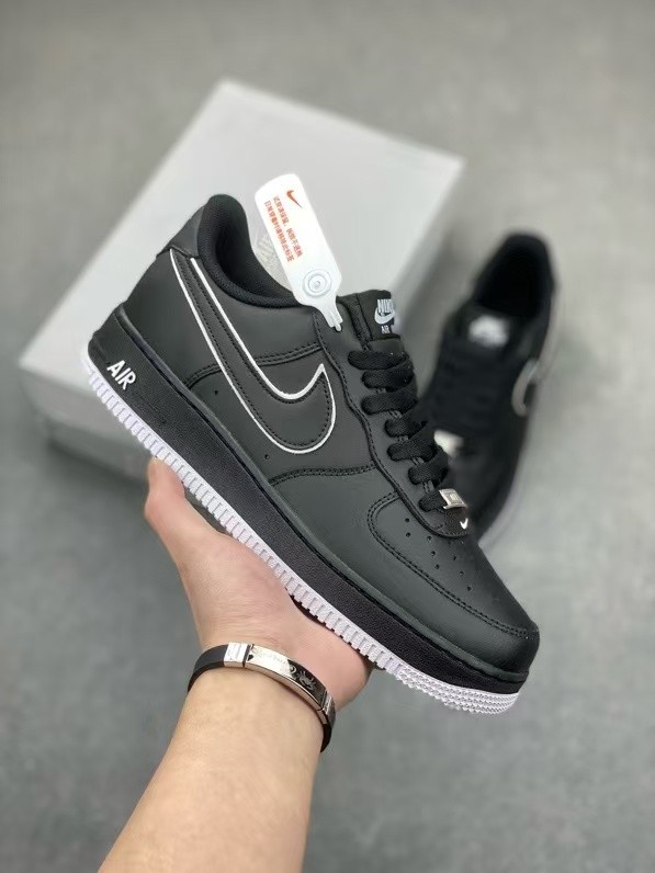 Air Force 1 Black White Outline Low Top Sneakers 29330345