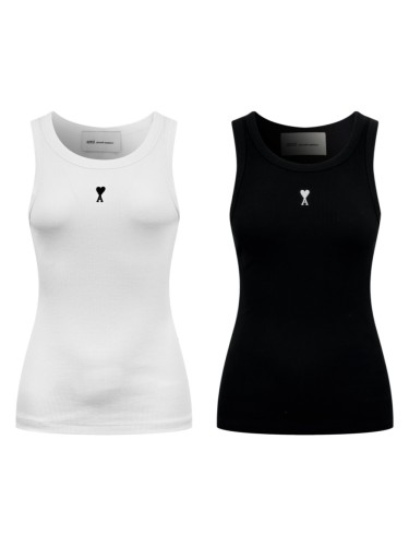 1:1 quality version Chest Heart A Letter Embroidery Fitted Waist Sleeveless Base Camisole Tank Top 3 colors 29330323