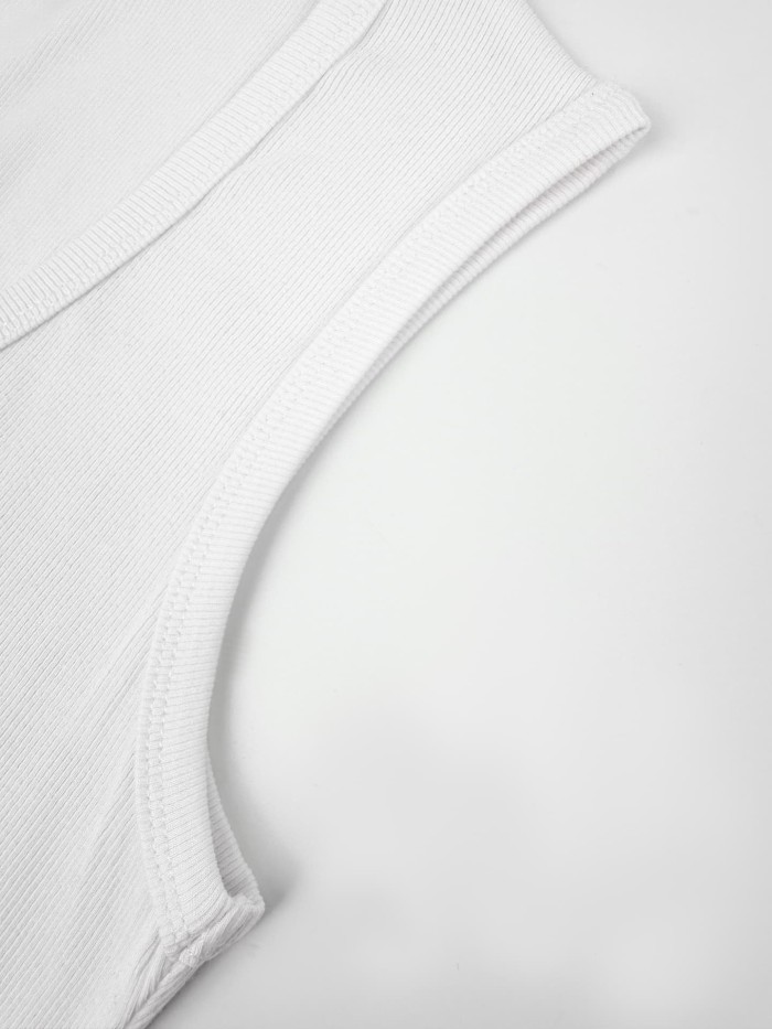 1:1 quality version Embossed Embroidery Logo Slim Waist Inner Outer Wear Basic Tank Top 3 colors 29329425