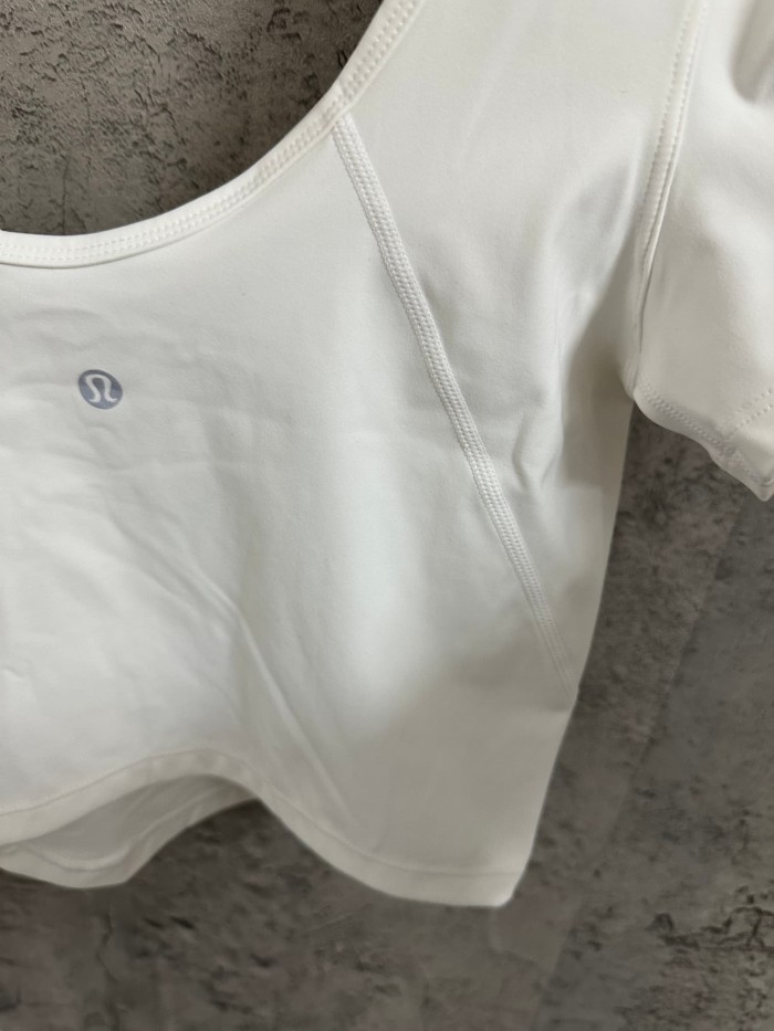 1:1 quality version Wide U Open Back V Neck Fitted Shoulder T-Shirt 2 colors 29330399