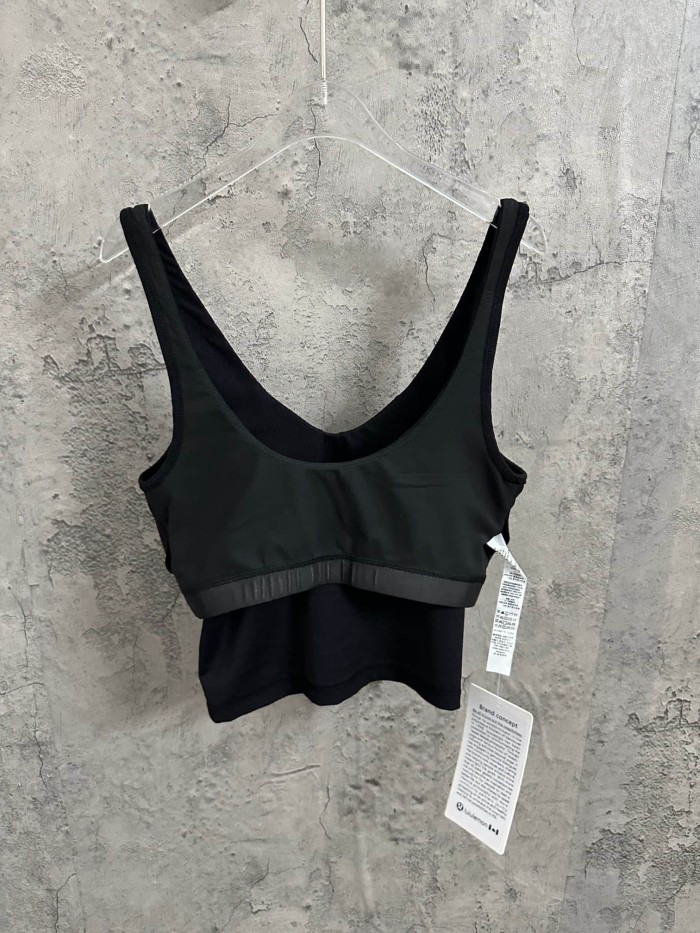 1:1 quality version V Neck Thin Strap Vertical Rib Built In Fixed Bra Pad Cropped Waist Open Back Camisole Tank Top 5 colors 29330357