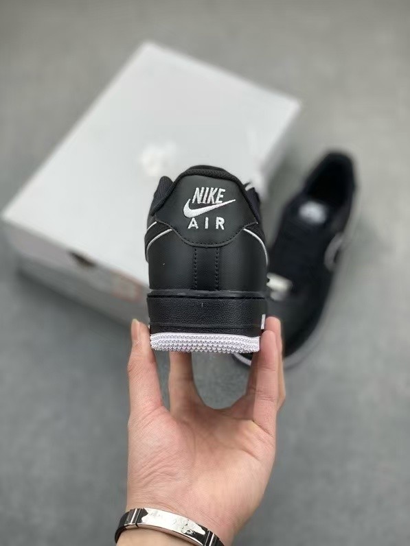 Air Force 1 Black White Outline Low Top Sneakers 29330345
