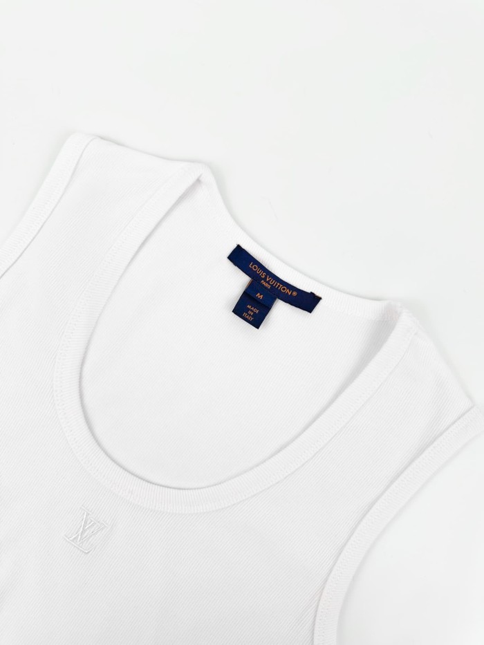 1:1 quality version Embossed Embroidery Logo Slim Waist Inner Outer Wear Basic Tank Top 3 colors 29329425