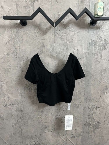 1:1 quality version Wide U Open Back V Neck Fitted Shoulder T-Shirt 2 colors 29330399