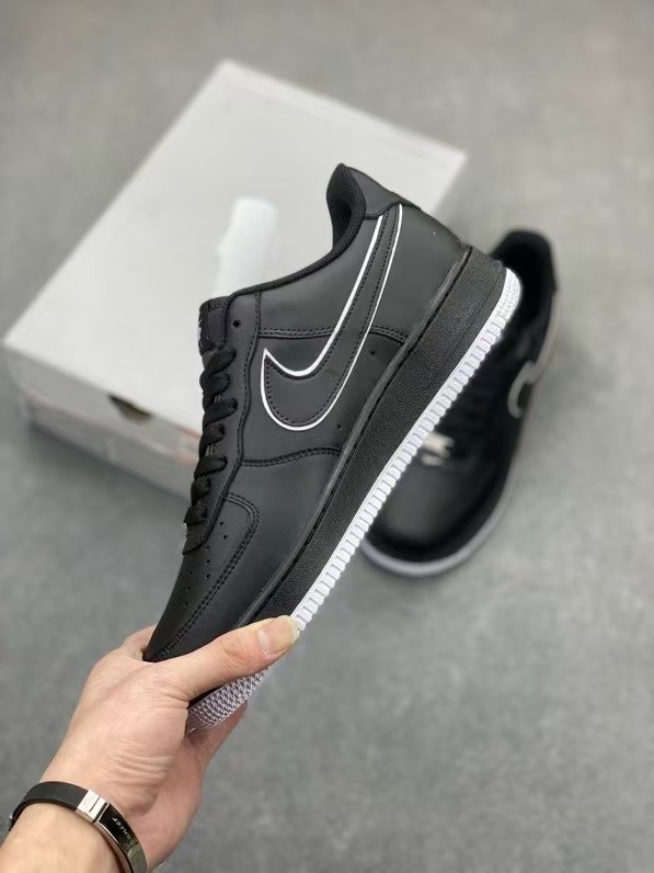 Air Force 1 Black White Outline Low Top Sneakers 29330345
