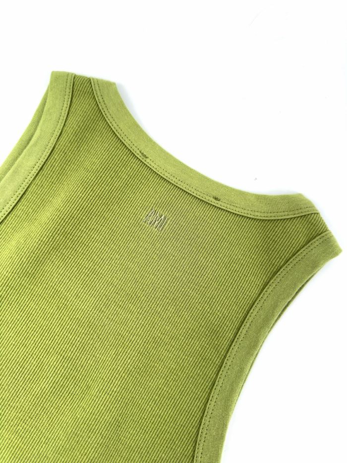 1:1 quality version Chest Heart A Letter Embroidery Fitted Waist Sleeveless Base Camisole Tank Top 3 colors 29330323
