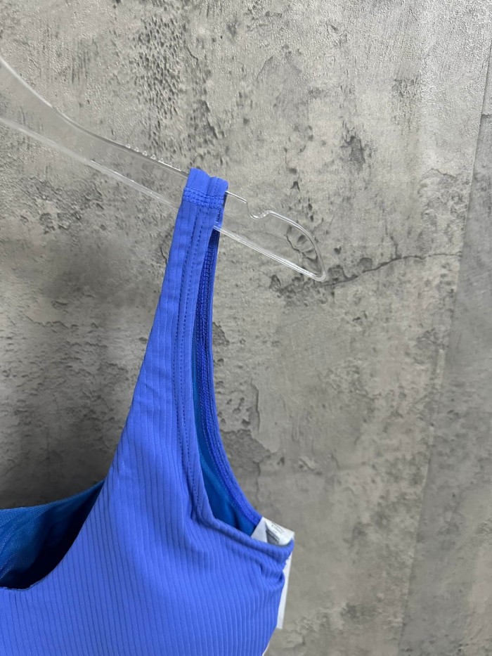 1:1 quality version V Neck Thin Strap Vertical Rib Built In Fixed Bra Pad Cropped Waist Open Back Camisole Tank Top 5 colors 29330357