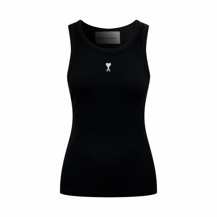 1:1 quality version Chest Heart A Letter Embroidery Fitted Waist Sleeveless Base Camisole Tank Top 3 colors 29330323