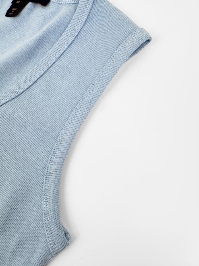 1:1 quality version Embossed Embroidery Logo Slim Waist Inner Outer Wear Basic Tank Top 3 colors 29329425