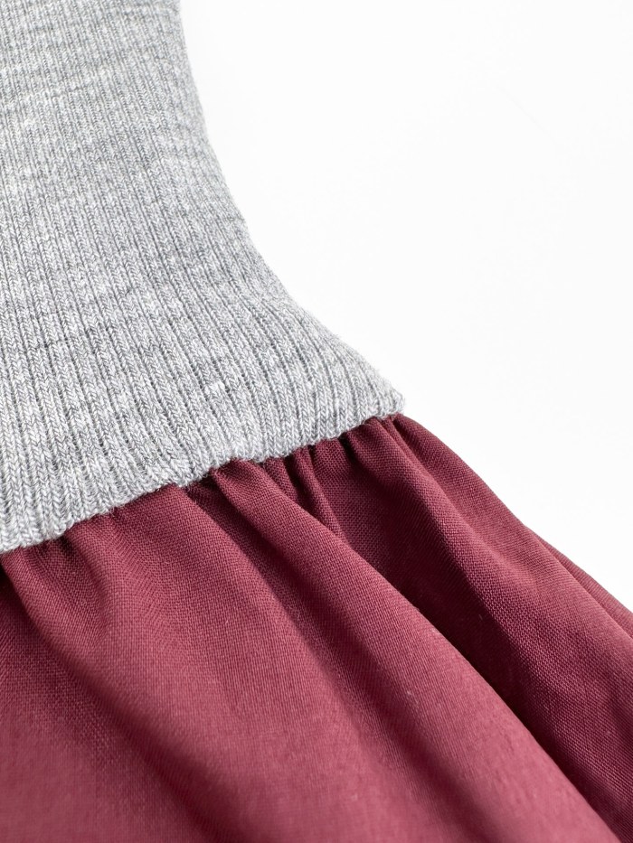 1:1 quality version Tube Top Waist Cinch Spliced Wine Red Poplin Gathered Flare Double Side Zipper Pockets Hem Letter Embroidery Mini One Piece Dress 29329408