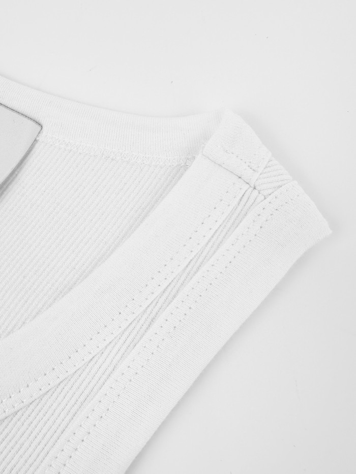 1:1 quality version Chest Heart A Letter Embroidery Fitted Waist Sleeveless Base Camisole Tank Top 3 colors 29330323