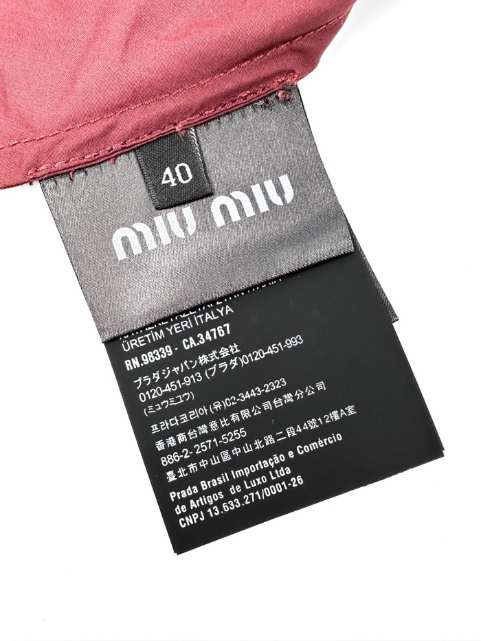 1:1 quality version Tube Top Waist Cinch Spliced Wine Red Poplin Gathered Flare Double Side Zipper Pockets Hem Letter Embroidery Mini One Piece Dress 29329408