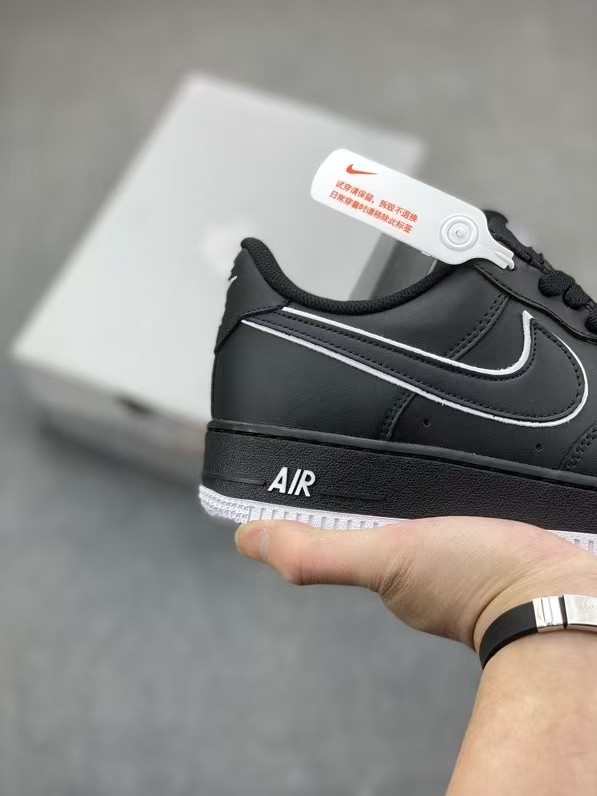 Air Force 1 Black White Outline Low Top Sneakers 29330345