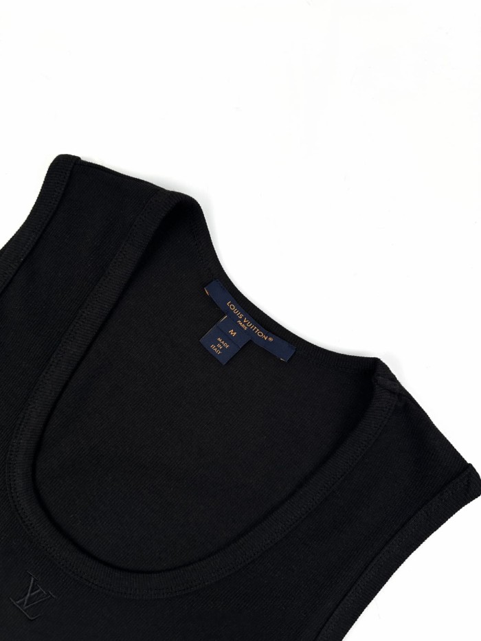 1:1 quality version Embossed Embroidery Logo Slim Waist Inner Outer Wear Basic Tank Top 3 colors 29329425