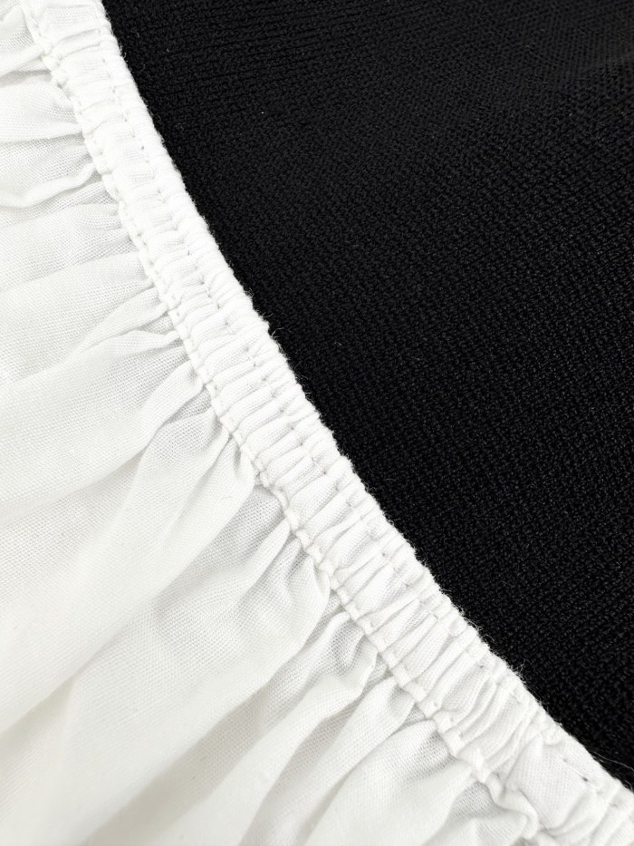 1:1 quality version Elastic Waist Pony Embroidery Pleated Flowy Mid Length A Line Umbrella Skirt 2 colors 29329368